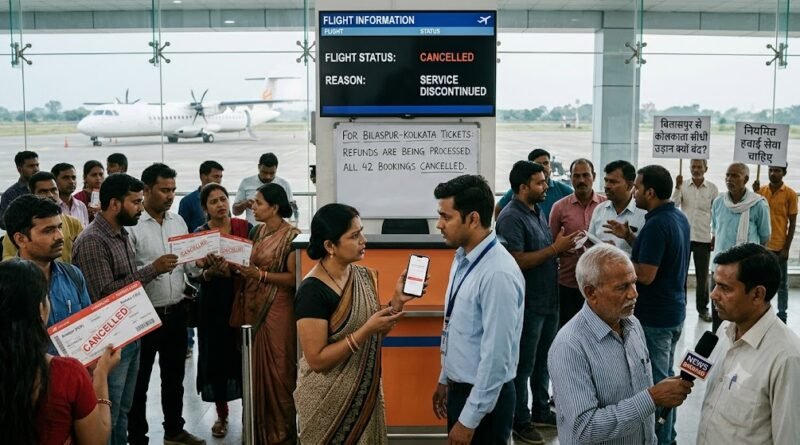 एक ही फेरे में दम तोड़ गई बिलासपुर-कोलकाता उड़ान, 42 यात्रियों की बुकिंग